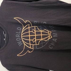 Project Rock Under Armour T-shirt, Large, Black and yellow.